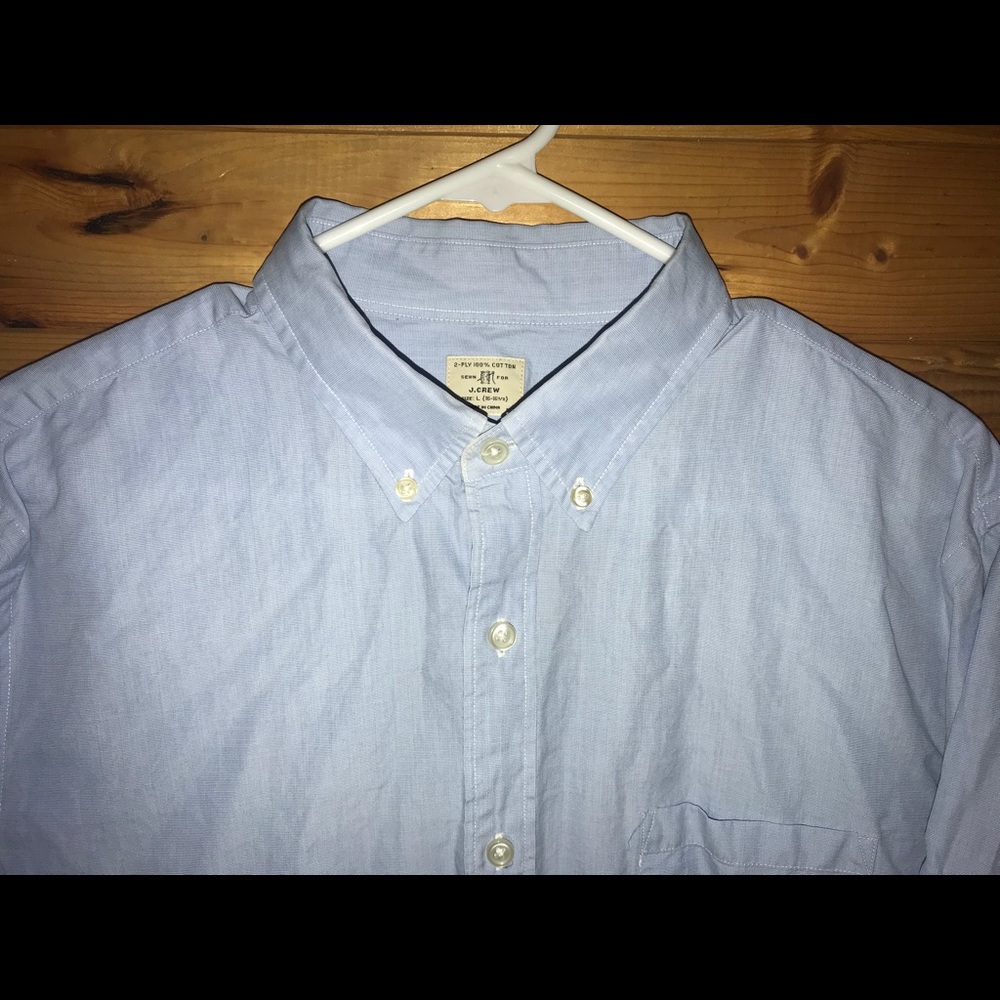 J. Crew men’s blue dress shirt size Large 16 16.5